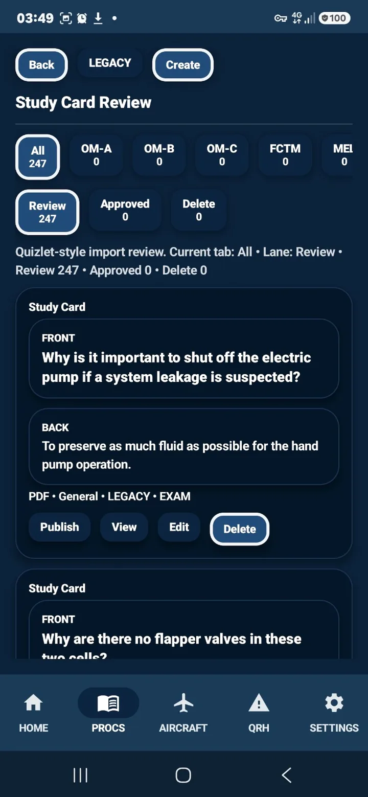 Flashcard screenshot